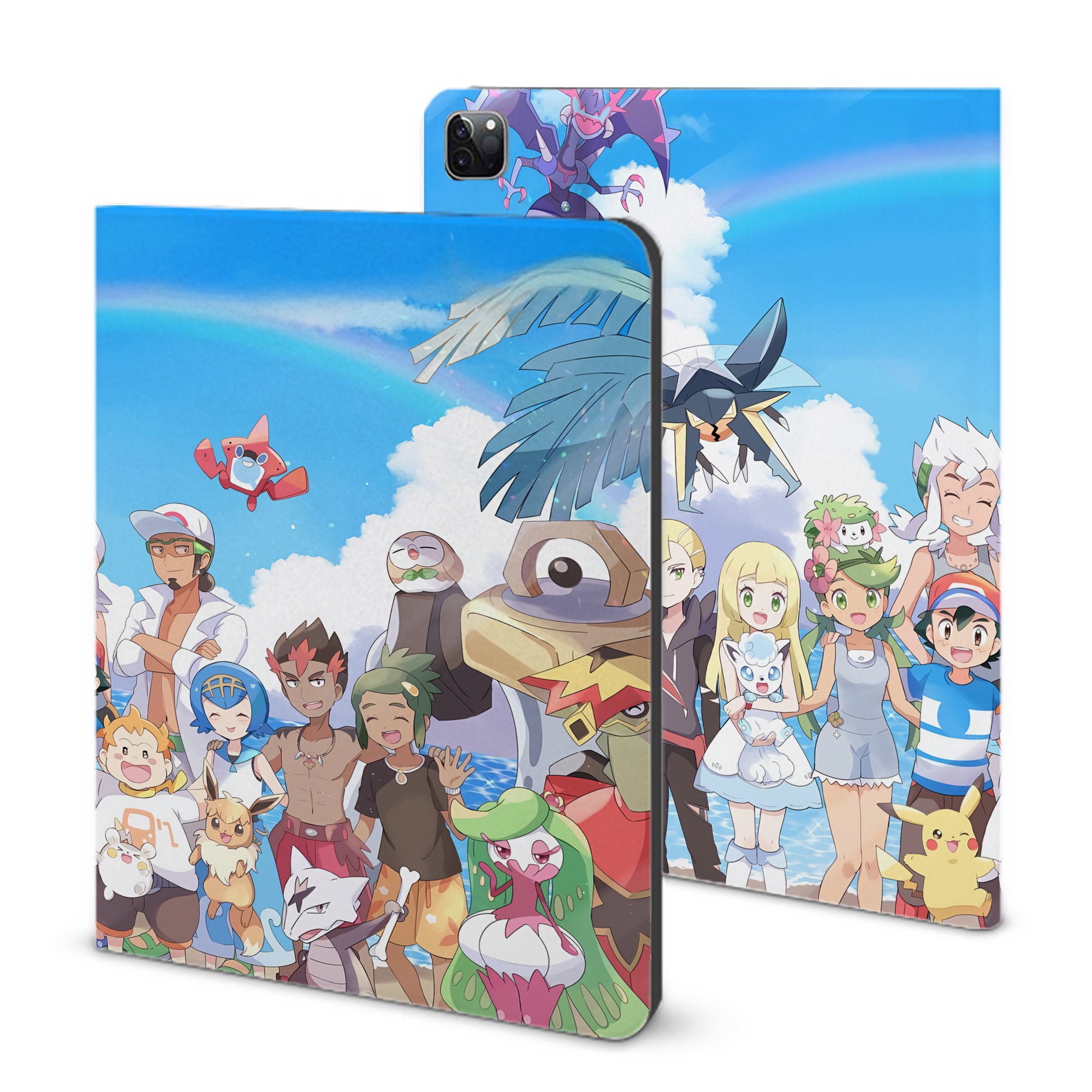 （画像用） ポケットモンスター Pokémon IPad ケース ブック型 PUレザー TPU 耐衝撃 軽量 薄型 ペン収納なし 全面保護 IPad 各モデル対応